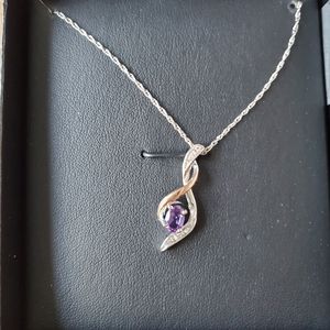 Silver Amethyst Necklace